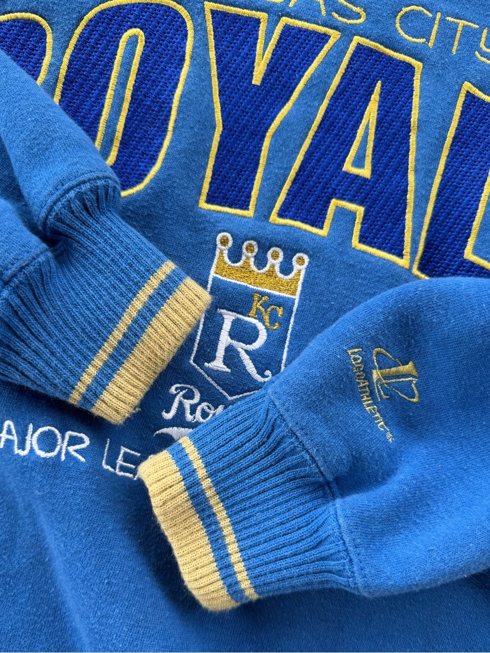 LOGO ATHLETIC Vintage 90’s Blue Kansas City Royals Crewneck Sweatshirt - Sz XL